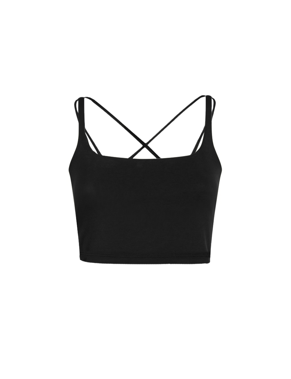 CROPPED STRAIGHT NECK TOP