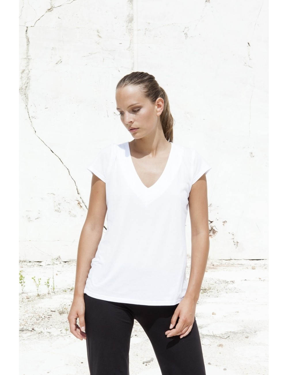 T-Shirt V-Neck Short Sleeves - Organic Cotton